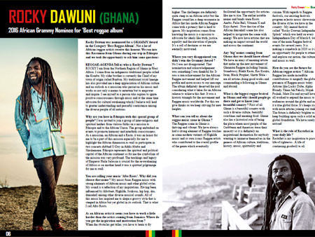 rocky dawuni reggae agenda magazine grammy nominee