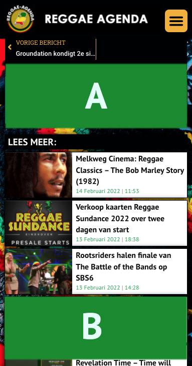 advertisement reggae agenda mobile