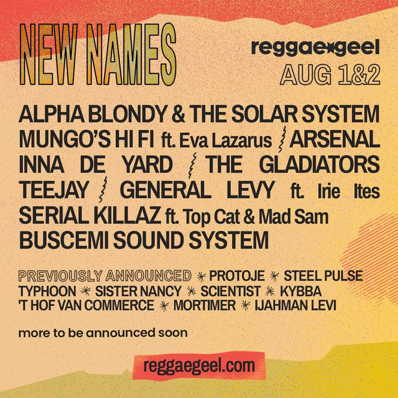 Reggae Geel Line up 2025